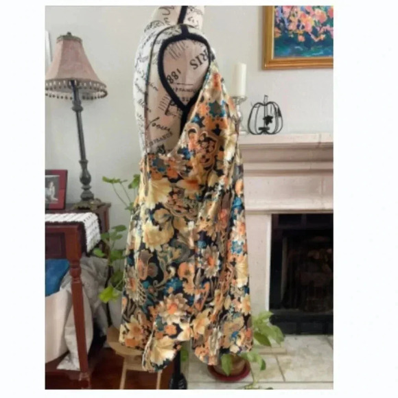 VTG 1980's Inner Most Night Gown Robe Set Floral Satin Silky Romantic Cottagcore - Picture 8 of 16
